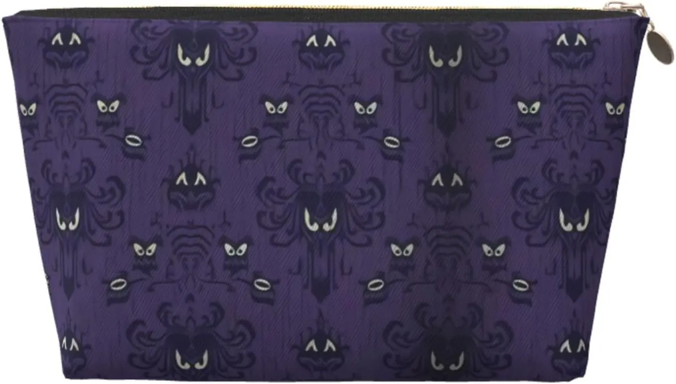 Haunted Mansion Cosmetic Bag Travel Makeup Bag Organizer Toiletry Bag with Zipper Storage Pouch Coin Purse Brushes for Women Girls Gifts