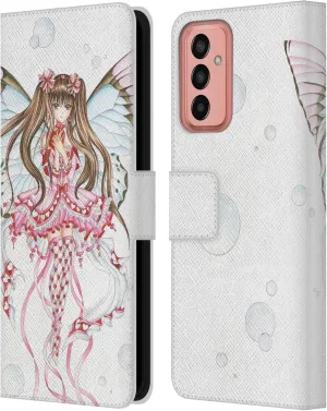 Head Case Designs Officially Licensed Nene Thomas Pink Champagne Anime Fairies Leather Book Wallet Case Cover Compatible with Samsung Galaxy M13 (2022)
