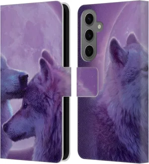 Head Case Designs Officially Licensed Vincent HIE Loving Wolves Canidae Leather Book Wallet Case Cover Compatible with Samsung Galaxy S25
