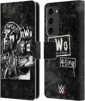 Head Case Designs Officially Licensed WWE Fathead Superstar NWO Leather Book Wallet Case Cover Compatible with Samsung Galaxy S23  5G