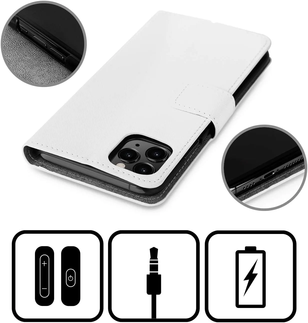 Head Case Designs Officially Licensed WWE Lightning Roman Reigns Leather Book Wallet Case Cover Compatible with Apple iPhone 11 Pro Max