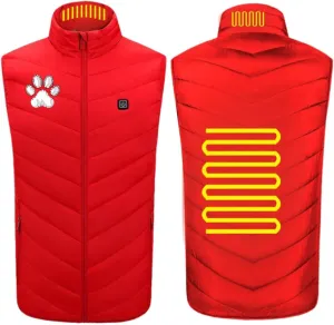 Heated Jacket For Women And Men Print Coat With 2 Heating Zones Controlled Temperature Thickened Unisex Heated Vests