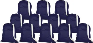Heavy-Duty Navy Nylon Laundry Bag with Straps – Washable, Foldable Laundry Bag for Travel, Home, and Storage – Durable and Spacious for Organizing Clothes, Bedding, Towels, and More