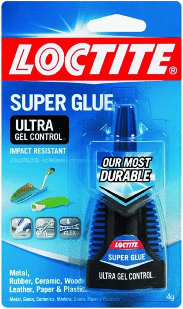 Henkel-Loctite 1363589 4 Gram Super Glue Ultra Gel Control, Clear (4-Pack)