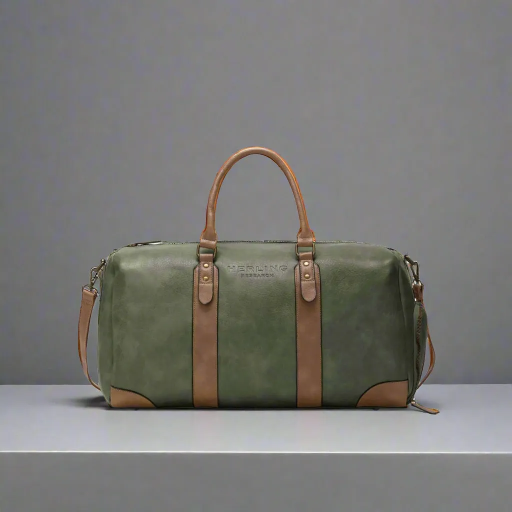 Herling green synthetic unisex Travel bags