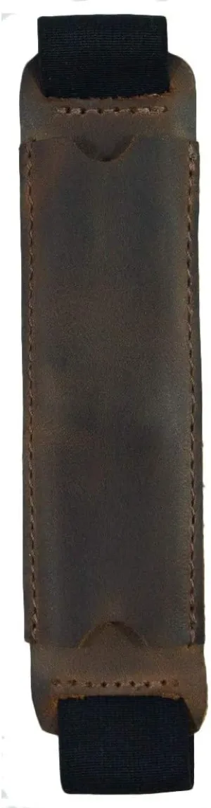 Hide & Drink, Leather Pen Case w/Elastic Band, Fits (6 to 7 in.) Tall Notebooks/Pencil Sleeve/Pen Pouch/Pen Holster, Handmade :: Bourbon Brown
