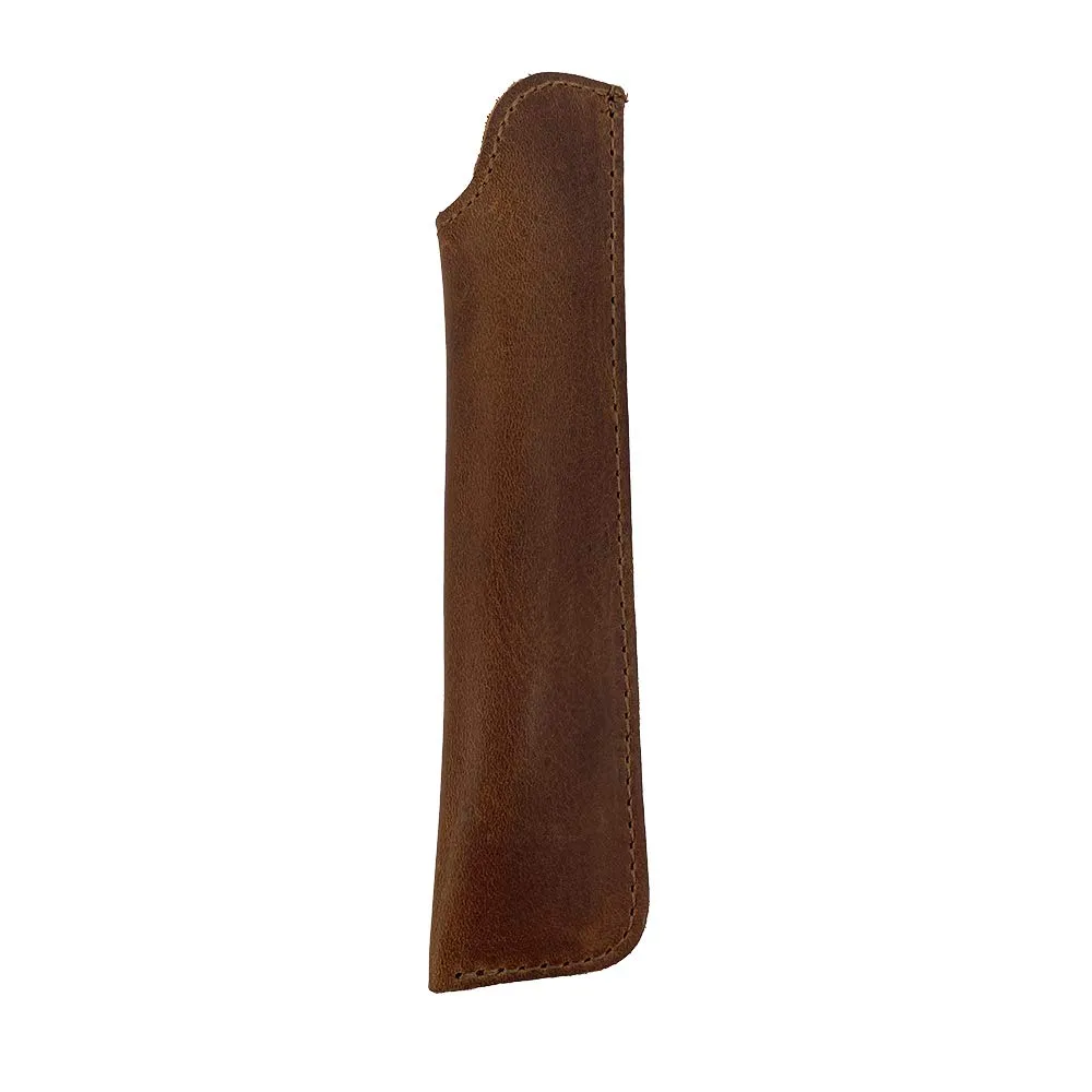 Hide & Drink, Pen Case Handmade from Full Grain Leather (Bourbon Brown)