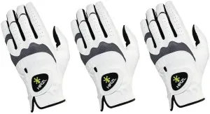 HIRZL Trust Hybrid - Women’s All-Weather Golf Glove | Kangaroo Leather | Ultimate Grip & Ergonomic Fit | White/Black (Pack of 3)