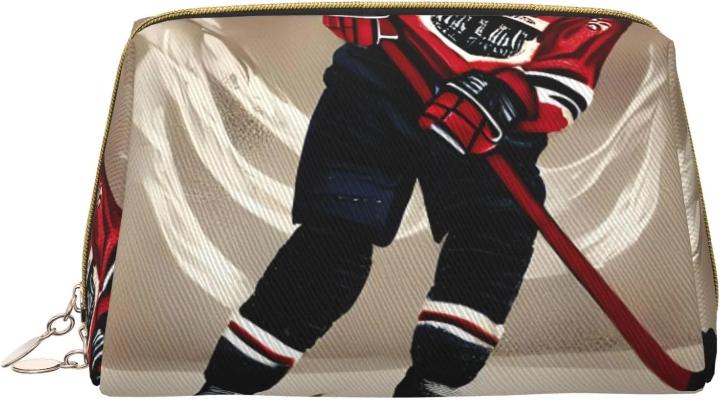 Hockey Sports Toiletry Pouch, Travel-Friendly Makeup Organizer For Makeup Brushes, Lipsticks