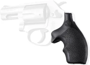 Hogue Bantam Style Rubber Monogrip Grip for S&W J Frame Revolvers, Round Butt, Black - 61000