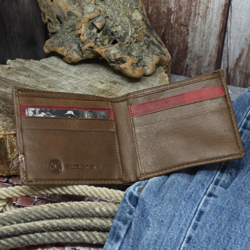 HOOEY Bi-Fold Leather Men's Wallet (Hands-Up - Nomad Print)