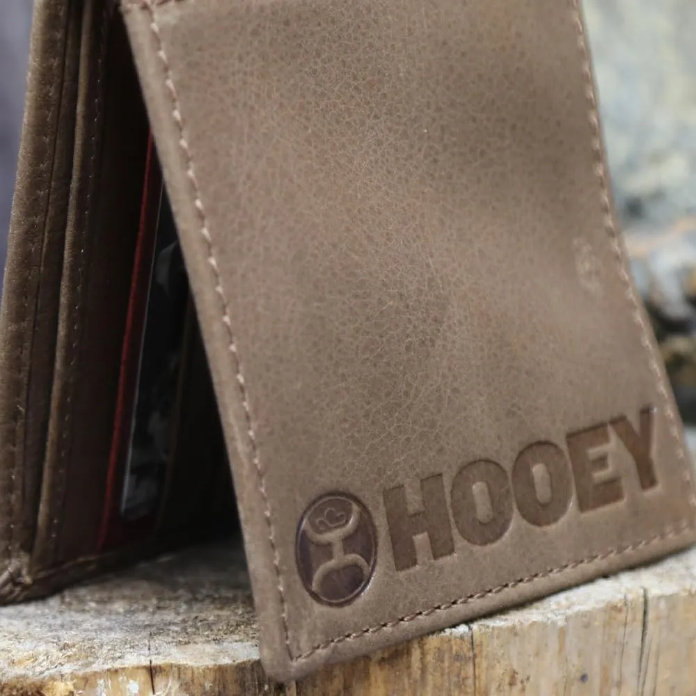 HOOEY Bi-Fold Leather Men's Wallet (Hands-Up - Nomad Print)