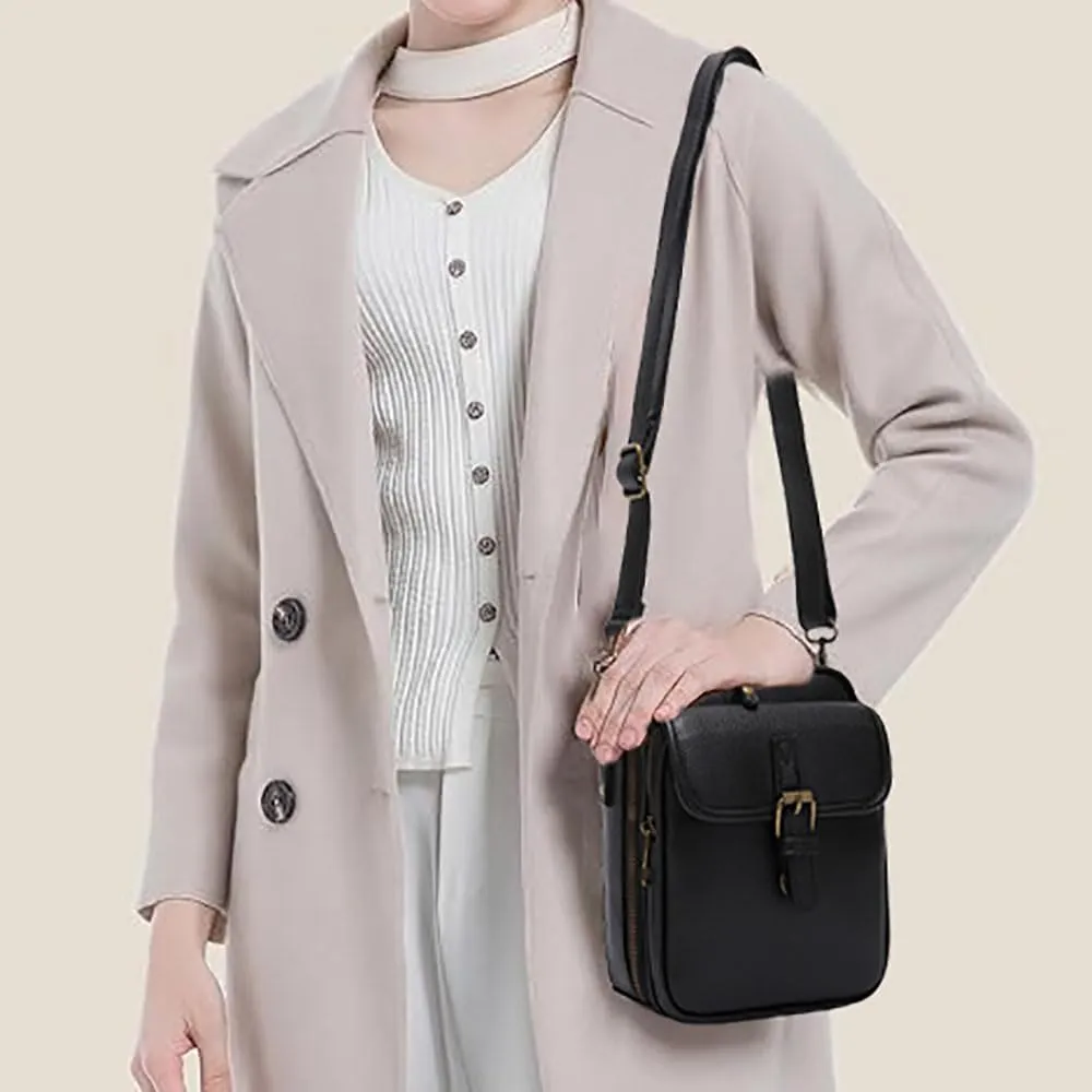 Hrtesus Collaboraten1 Crossbody Leather Bag, Collaborateam Crossbody Bag, Urvashi Double Layer Large Capacity Shoulder Bags