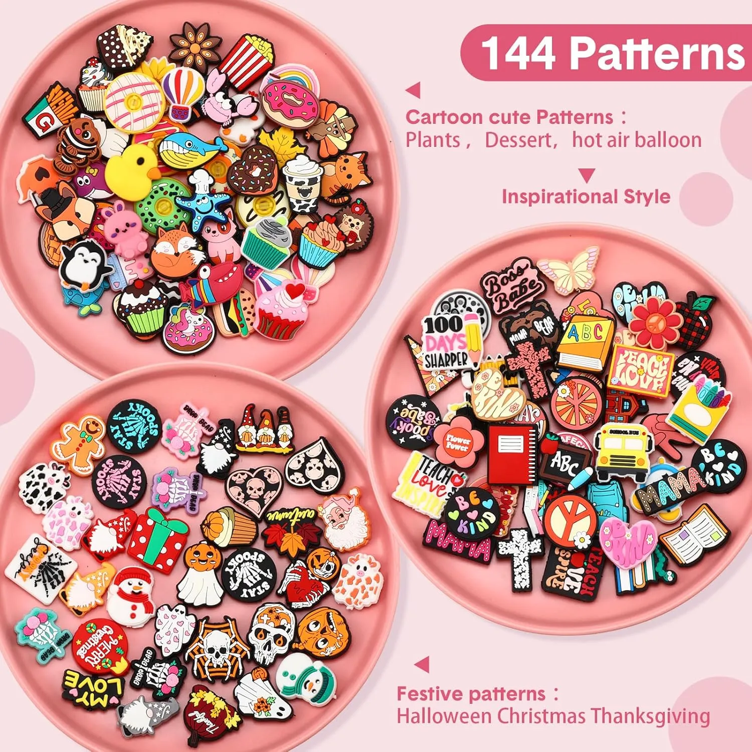 Humyoun 72 Pcs Silicone Focal Beads Bulk for Pen, Keychains, DIY Pen Bracelet Jewelry Making