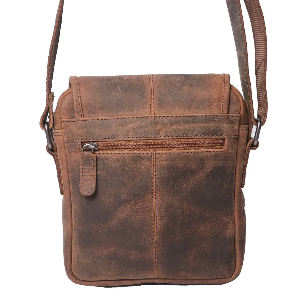 Hunter Leather Medium Crossbody Bag - HF146