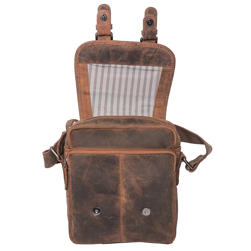 Hunter Leather Medium Crossbody Bag - HF146