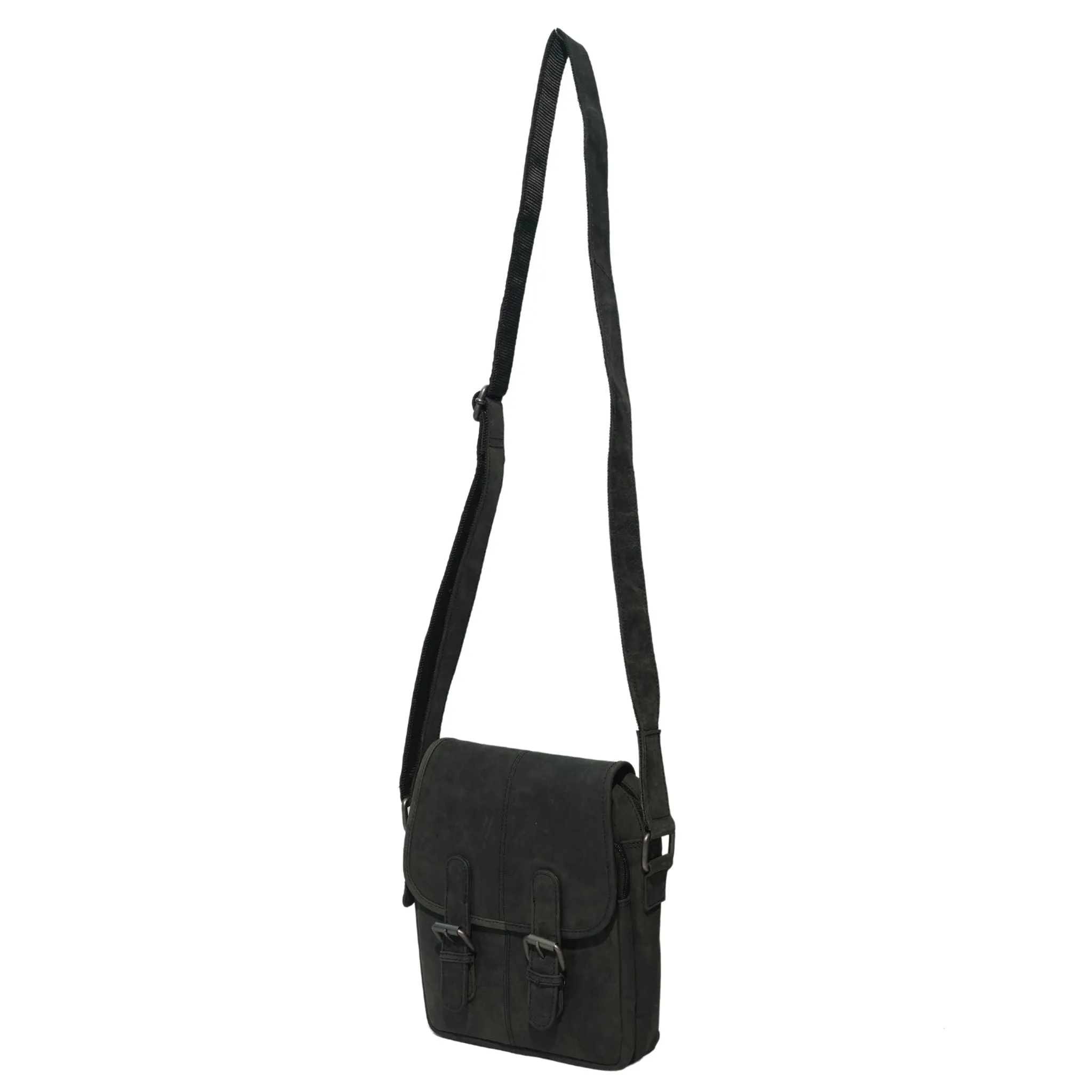 Hunter Leather Medium Crossbody Bag - HF146