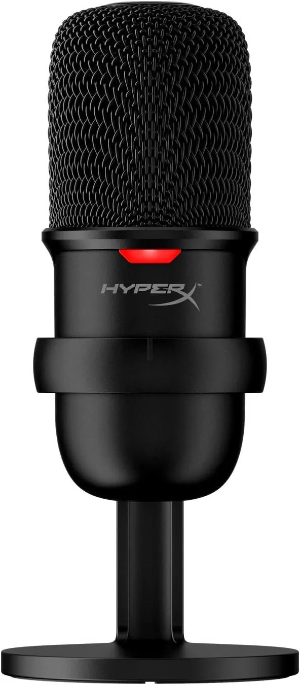 HyperX SoloCast USB Condenser Microphone Tap-to-Mute Sensor Card for Gaming Streaming Podcasts Twitch YouTube Discord - Black (Renewed)