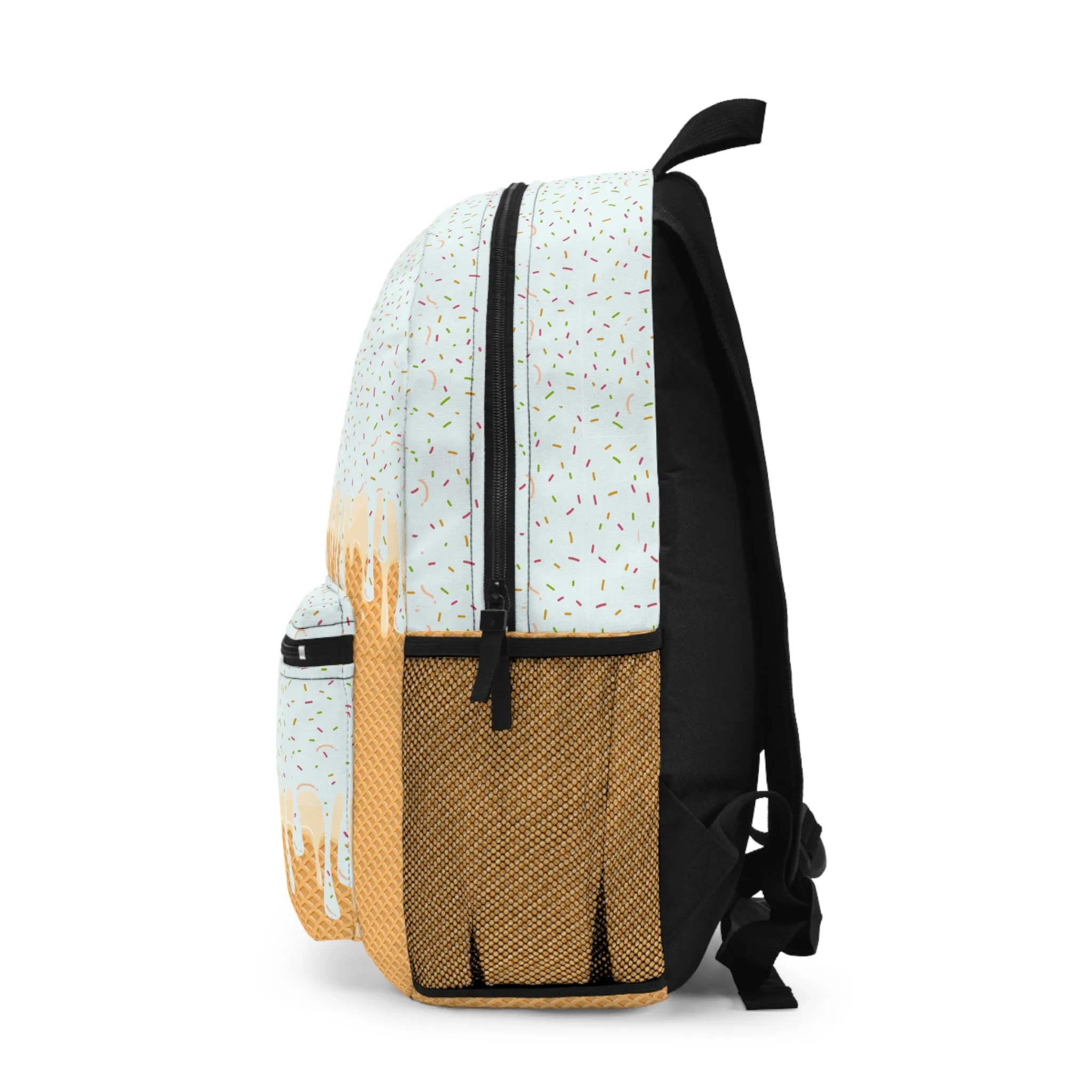 Ice Cream Drip Backpack for Sweet Tooth Lovers, Cute School Bag for Kids, Trendy Travel Backpack, Fun Gift for Ice Cream