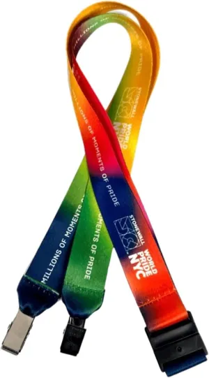 ID&C 3/4" (20mm) Custom Full Color Lanyards - Double Croc Clip - 25 PCS - Personalize with Text, Logo, Artwork - Events, Resorts & Cruises