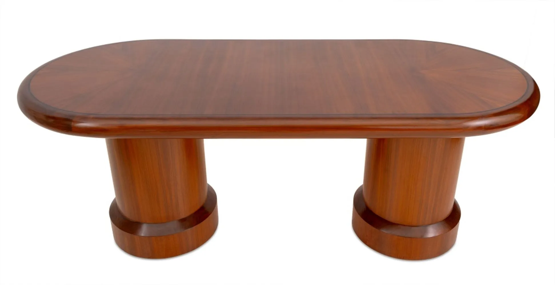 I.M. Pei Postmodern Mahogany Dining Table
