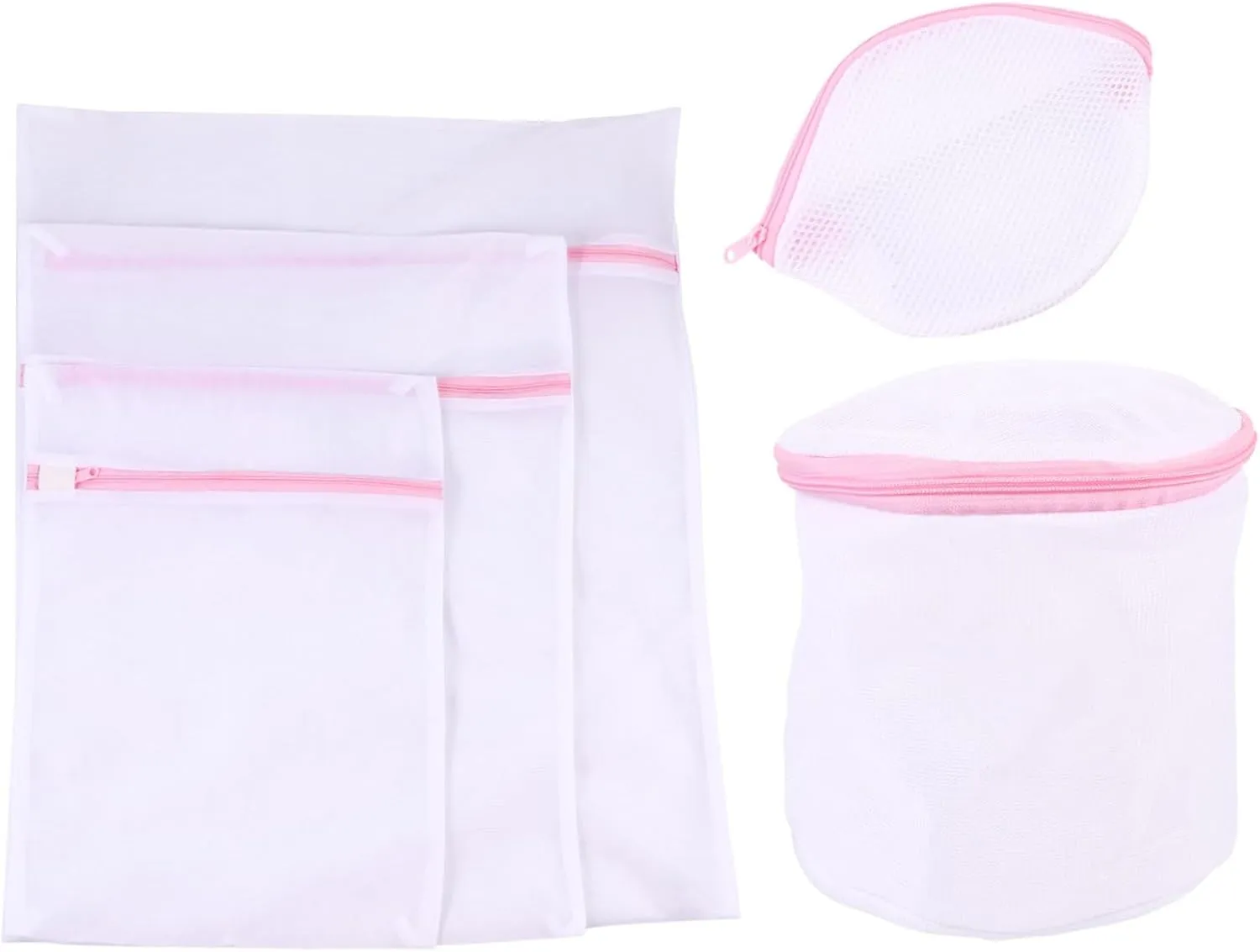 IMIKEYA 5Pcs Mesh Laundry Washing Bags Net Bags for Travel Dorm Storage Prevents Deformation of Bras Convenient Zipper Design for Clean Organized Laundry