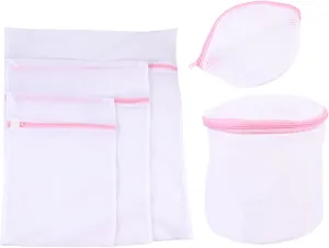 IMIKEYA 5Pcs Mesh Laundry Washing Bags Net Bags for Travel Dorm Storage Prevents Deformation of Bras Convenient Zipper Design for Clean Organized Laundry