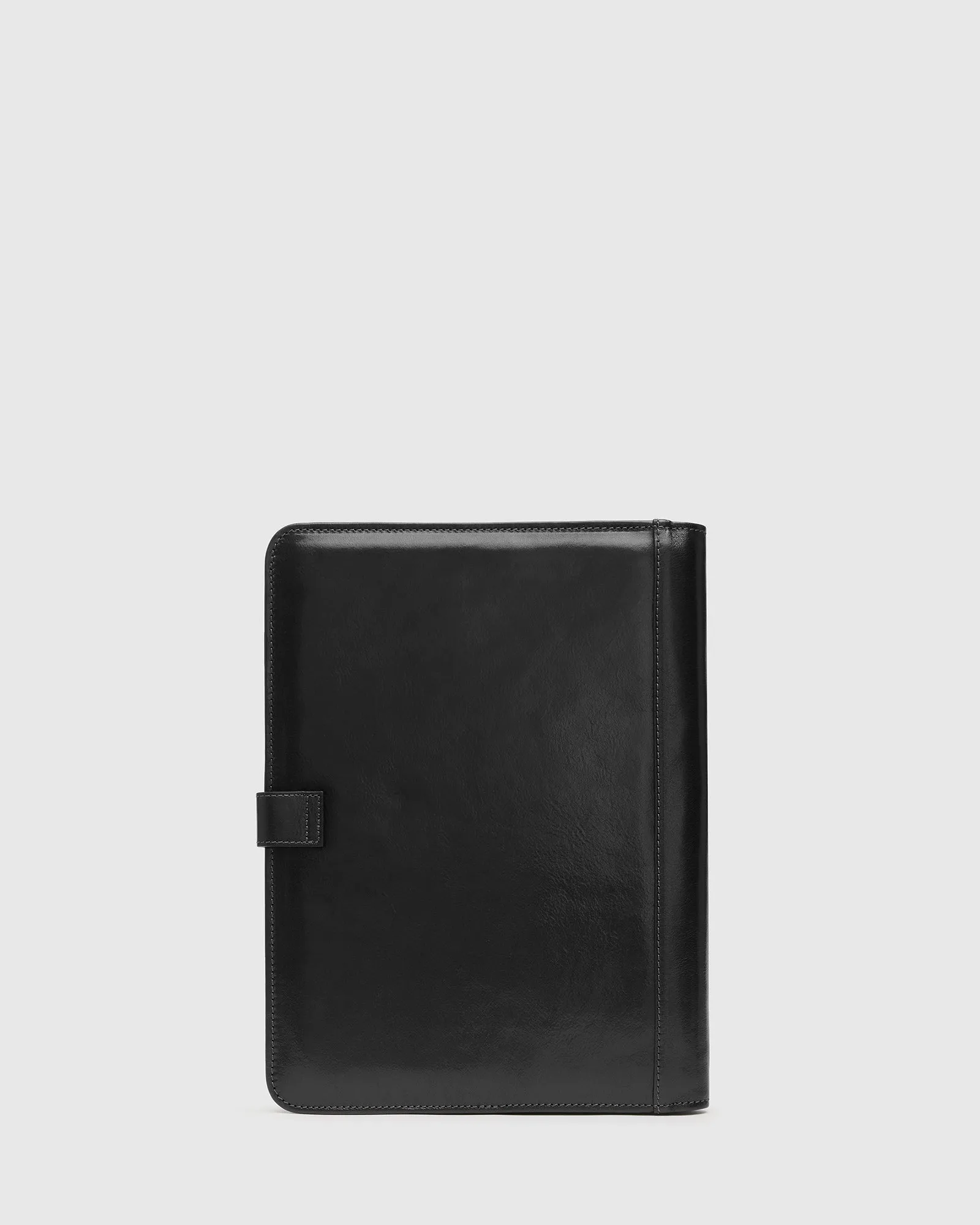 Imperial Black - Clip On A4 Leather Compendium