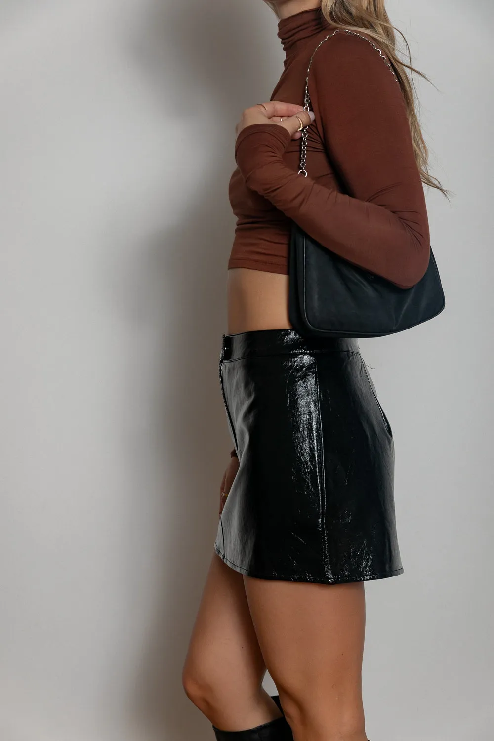 In Love with Leather Mini Skirt