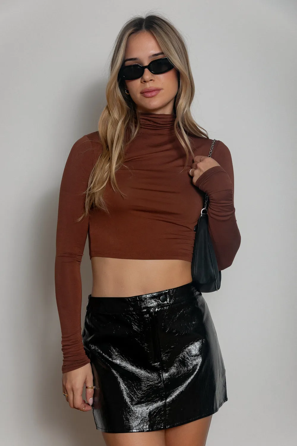 In Love with Leather Mini Skirt