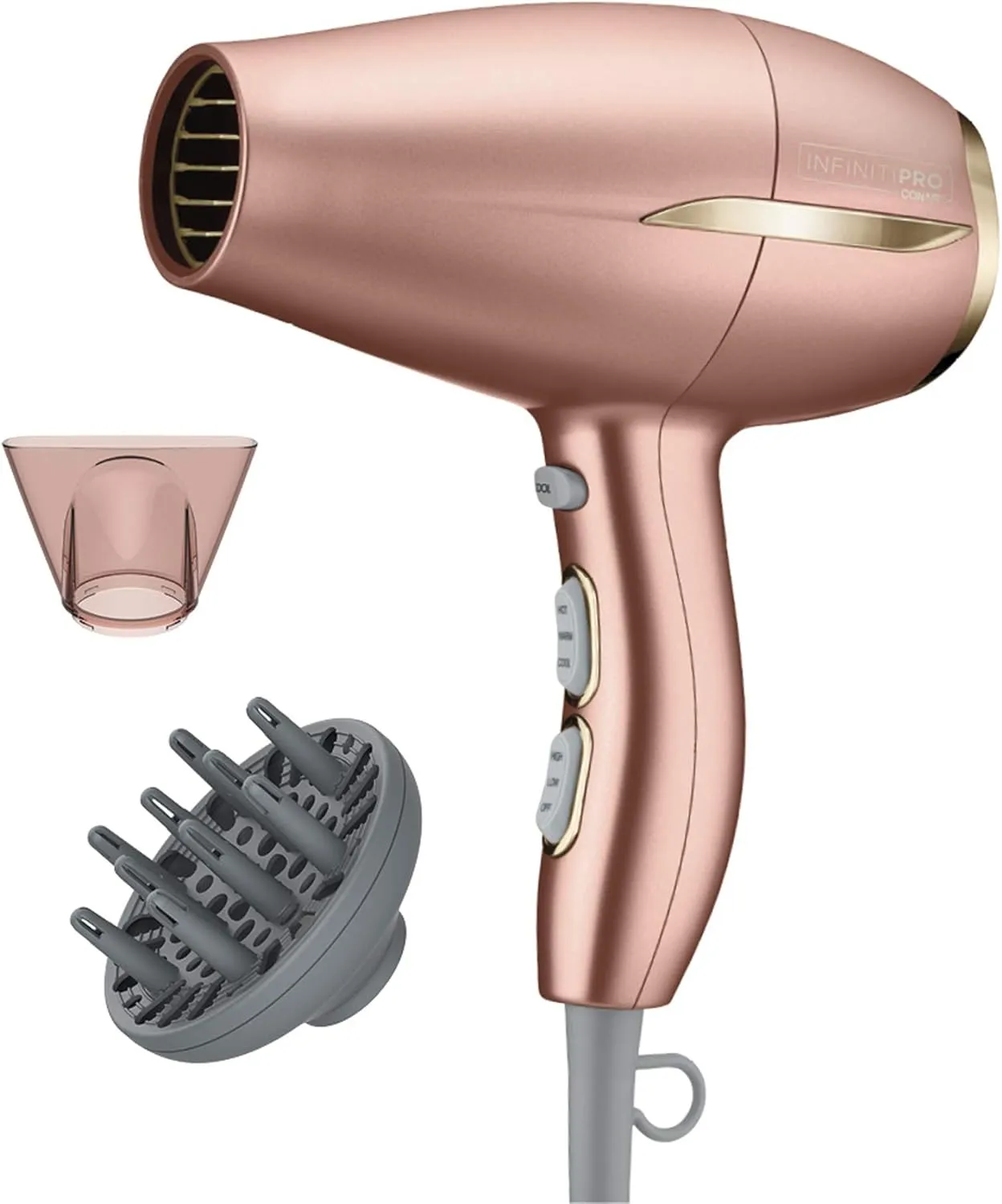 INFINITIPRO BY CONAIR Frizz Free Compact Hair Dryer ~ 2x the Shine - 3x the Frizz Control