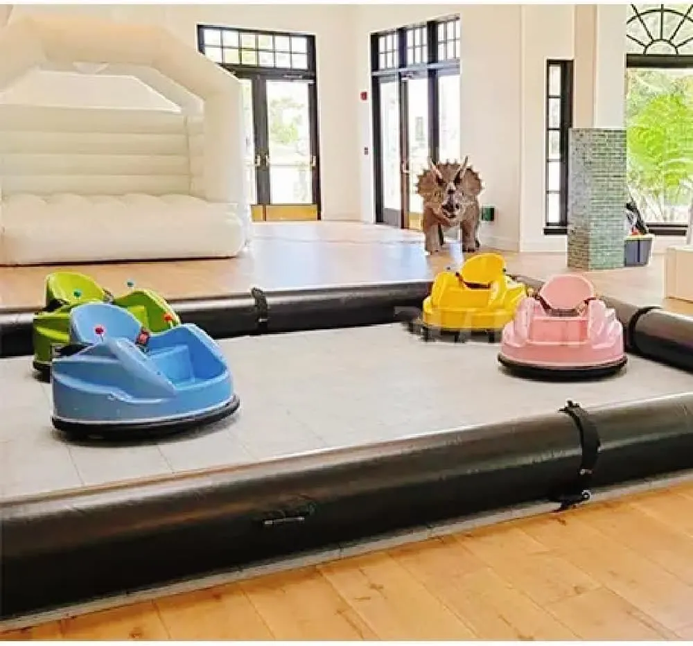 Inflatable Bumper car Racing Track Suitable for Children to Play with, Tube Only, Bottom not Included (White-13 * 13ft)