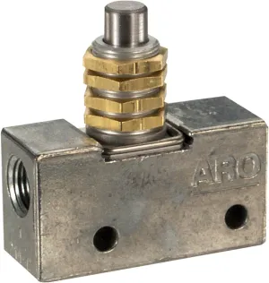 Ingersoll Rand 214-C 3-Way Pin Plunger Valve, 1/8" NPT, Silver