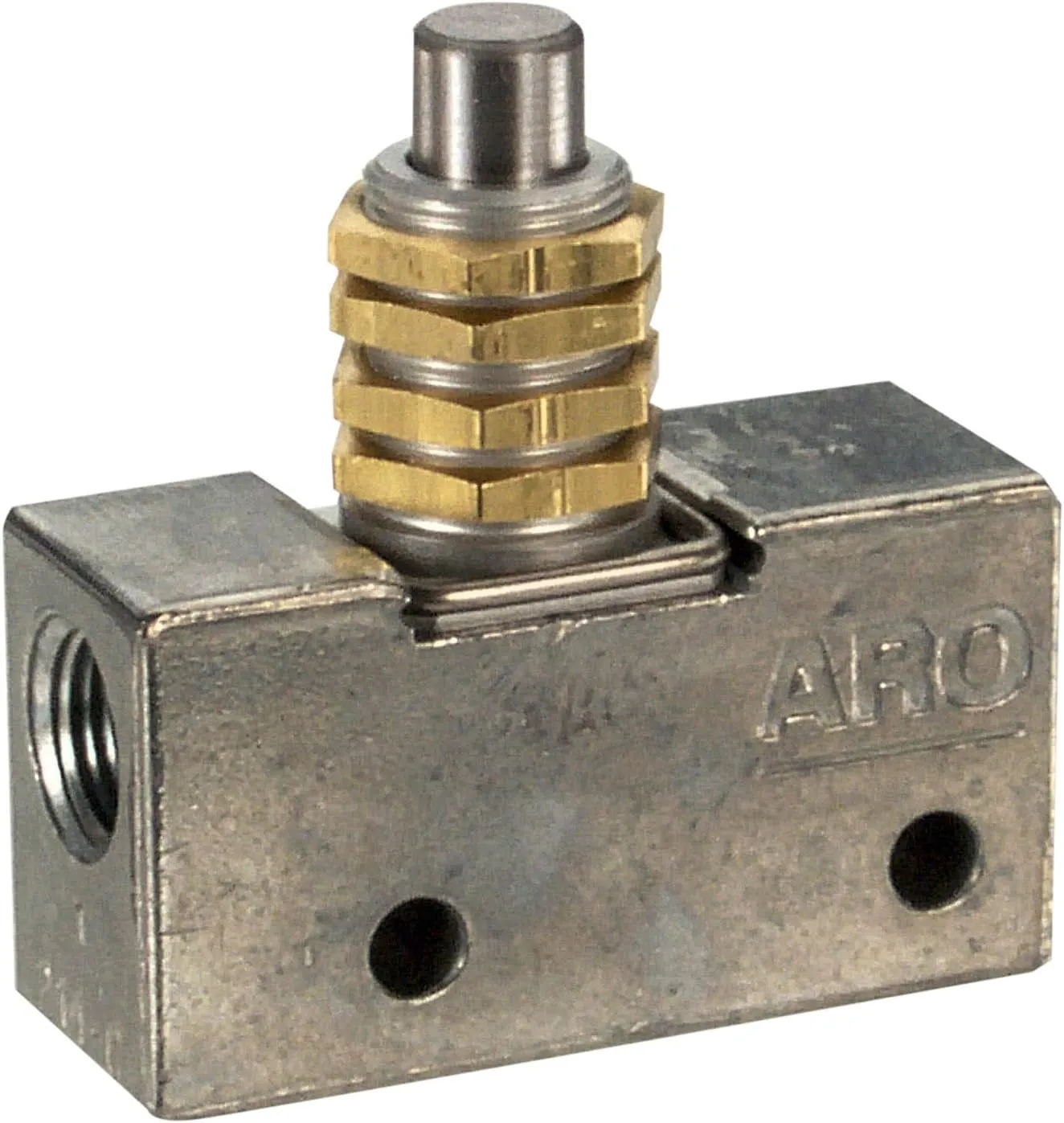 Ingersoll Rand 214-C 3-Way Pin Plunger Valve, 1/8" NPT, Silver