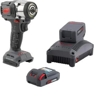 Ingersoll Rand W3131-K22 20V 3/8" Cordless Impact Wrench 2 Battery Kit, Mid-Torque, Compact, Pistol Grip