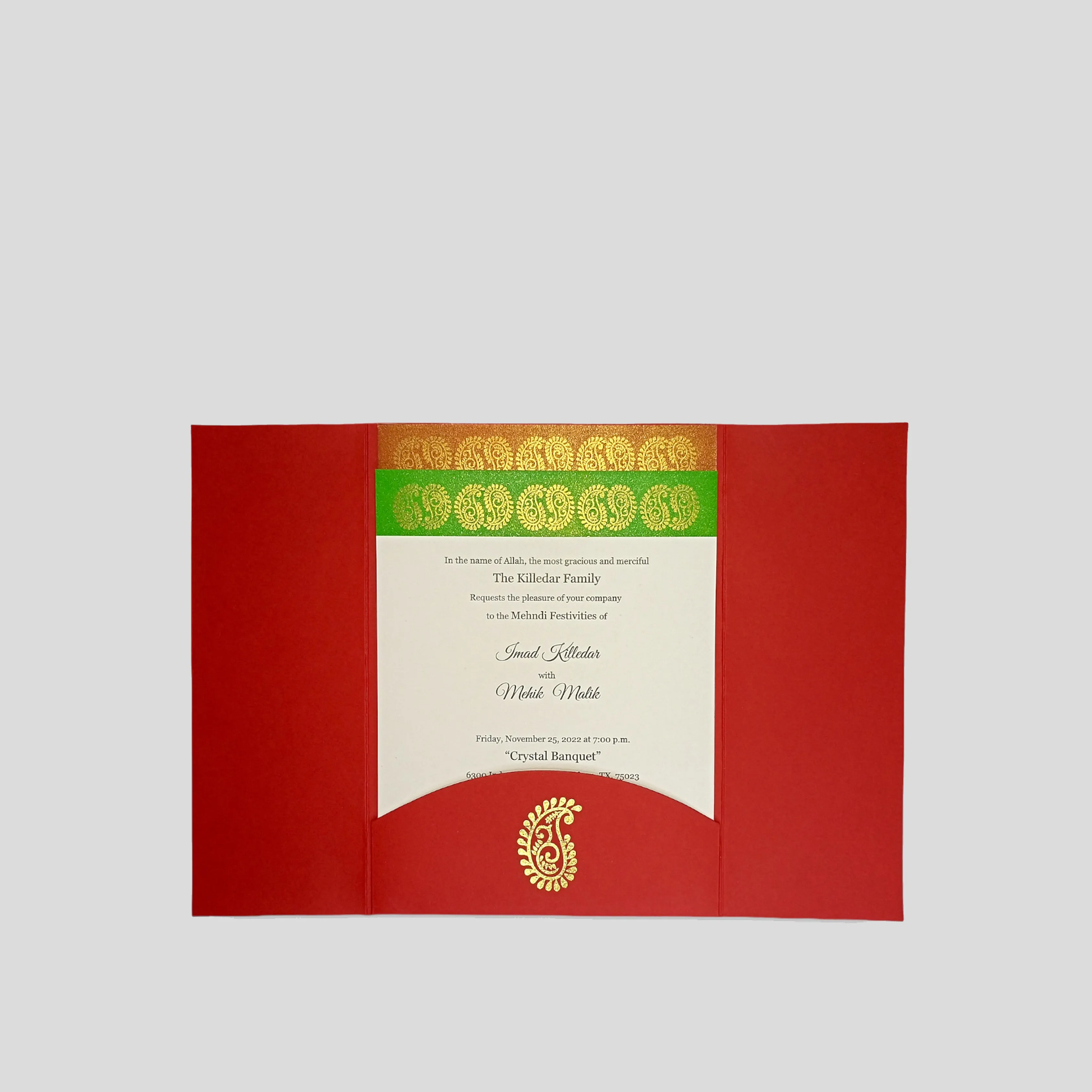 Intricate Gold Invitation