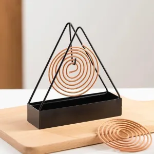 Iron Mosquito Coil Holder Incense Holders Triangular Mosquito Burner Frame Modern Repellent Incense Racks For Household Bedrooms