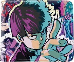 ISaikoy Anime Mob Psycho 100 Wallet Bifold Credit Card Case Passport ID Card Holder 2