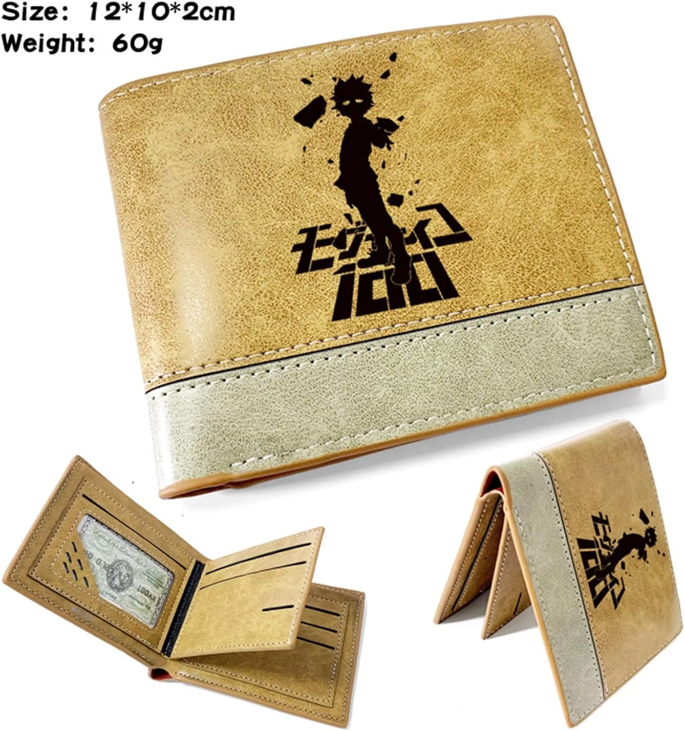 ISaikoy Anime Mob Psycho 100 Wallet Bifold Credit Card Passport ID Card Holder 4