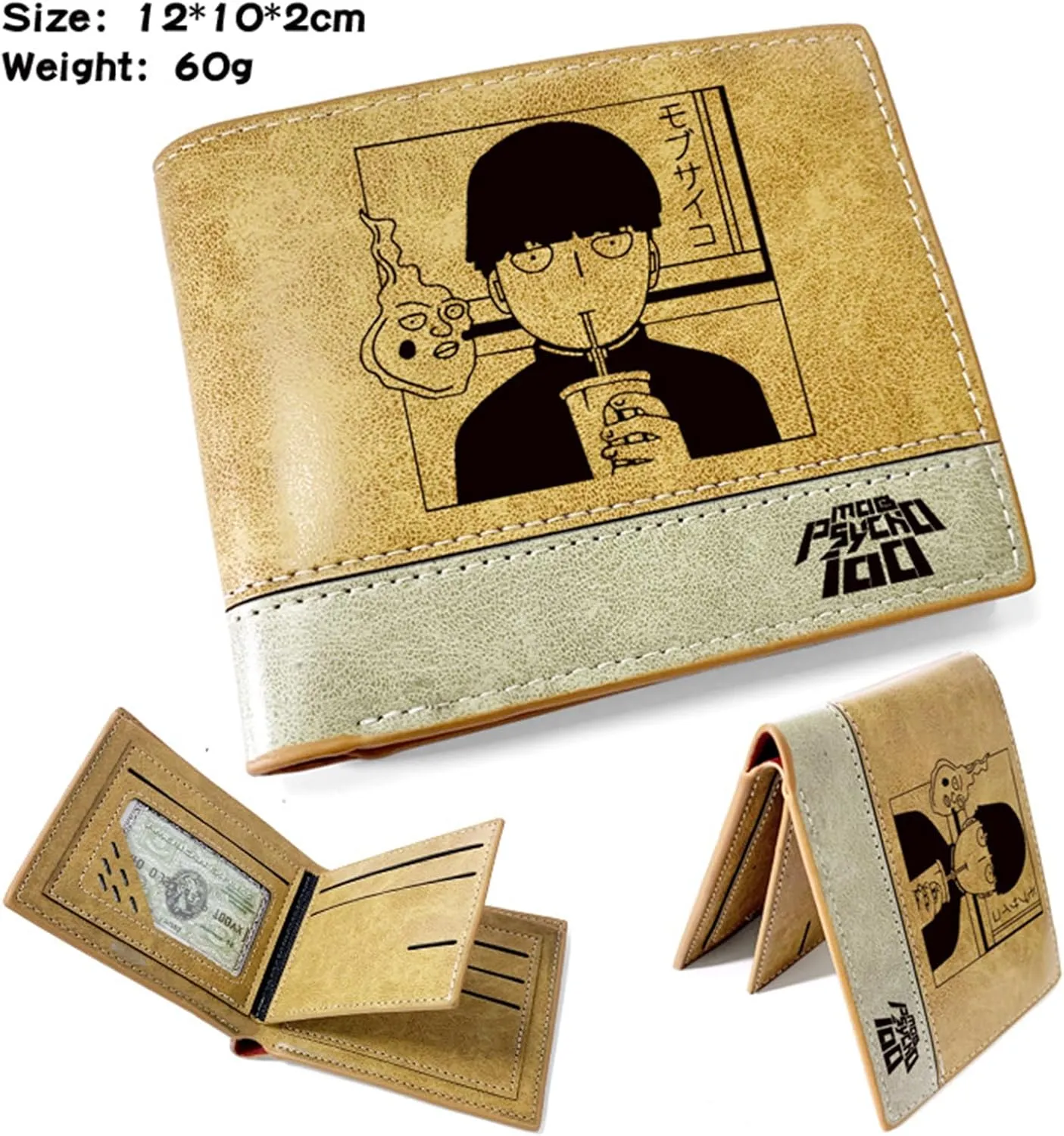 ISaikoy Anime Mob Psycho 100 Wallet Bifold Credit Card Passport ID Card Holder 5