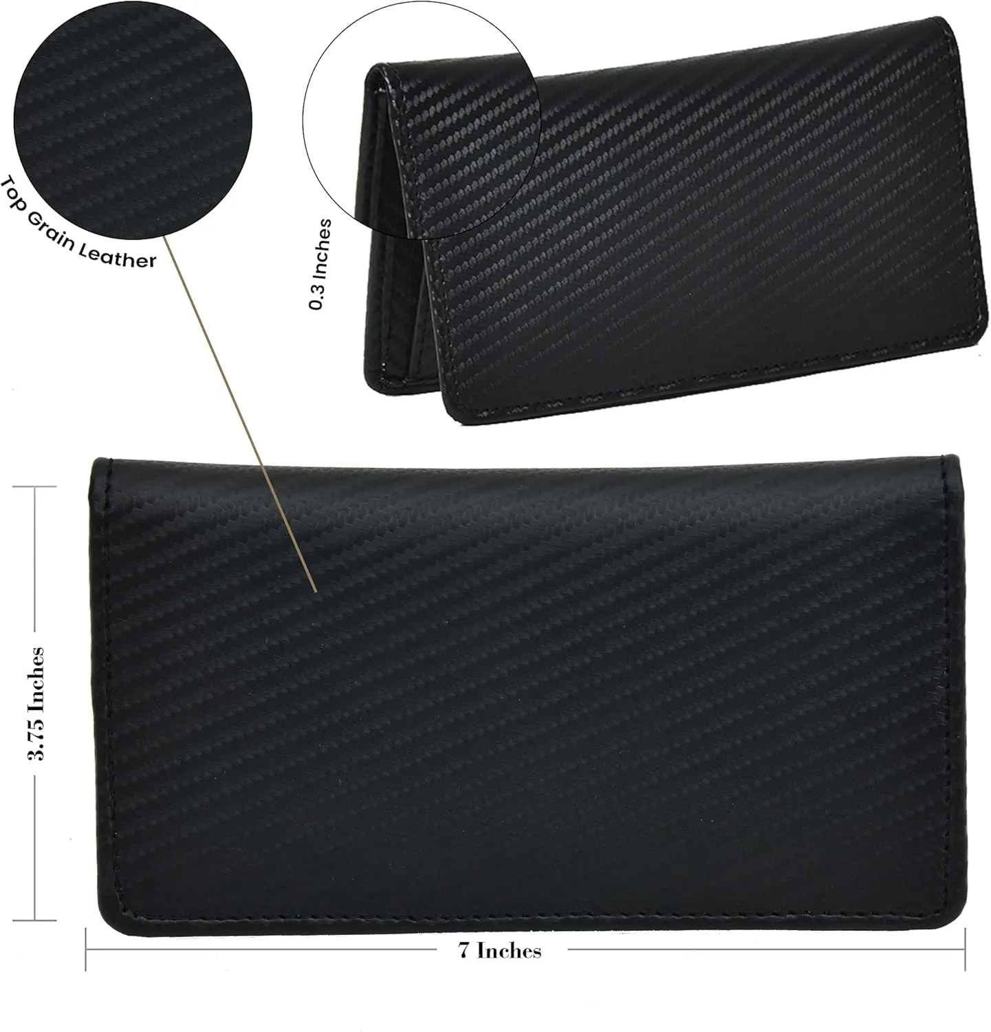 Jajmo Legacy Bifold Genuine Leather Long Vintage Wallet Checkbook Card Case Holder For Men