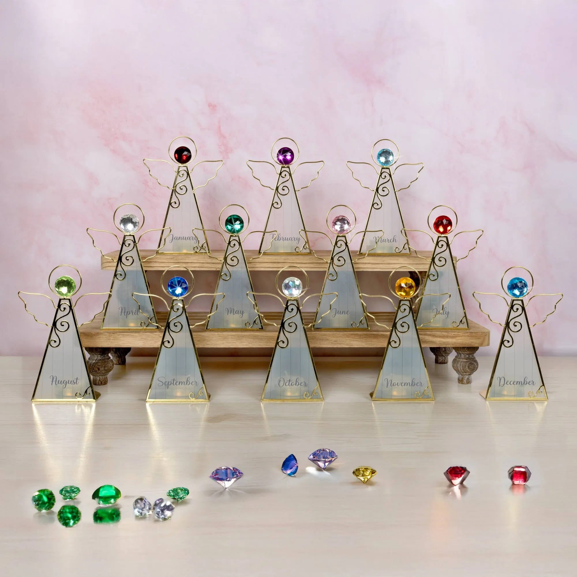 January 6.5" Monthly Angel Tea Light Holder