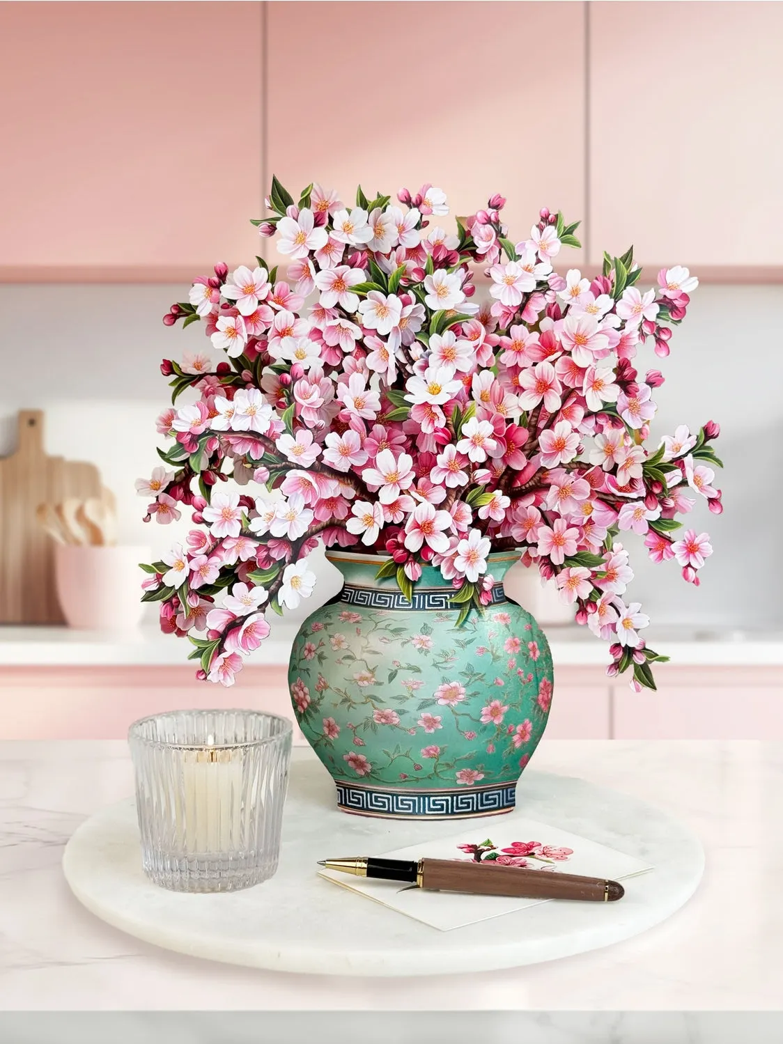 Japanese Cherry Blossoms Pop-Up Greeting Card