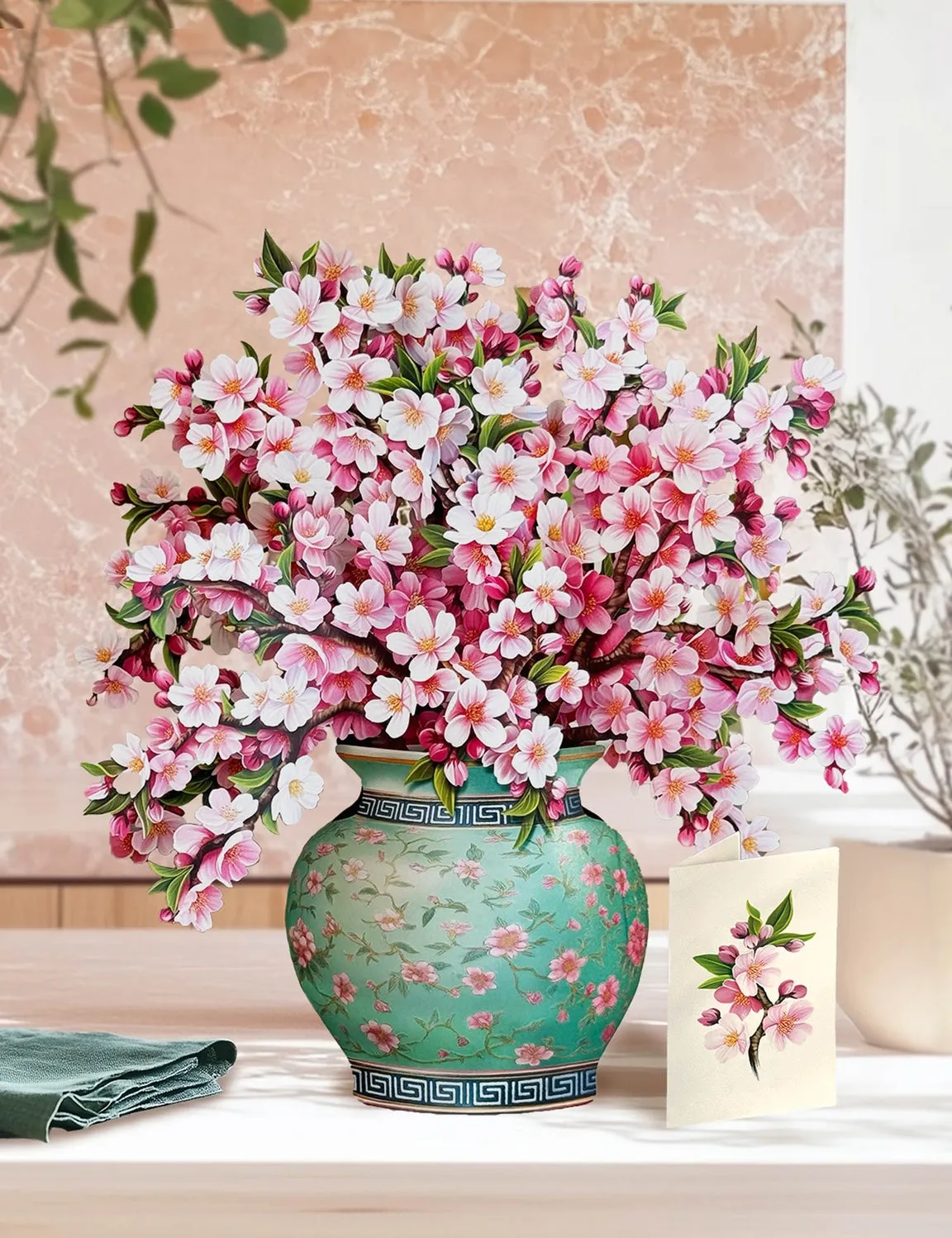 Japanese Cherry Blossoms Pop-Up Greeting Card