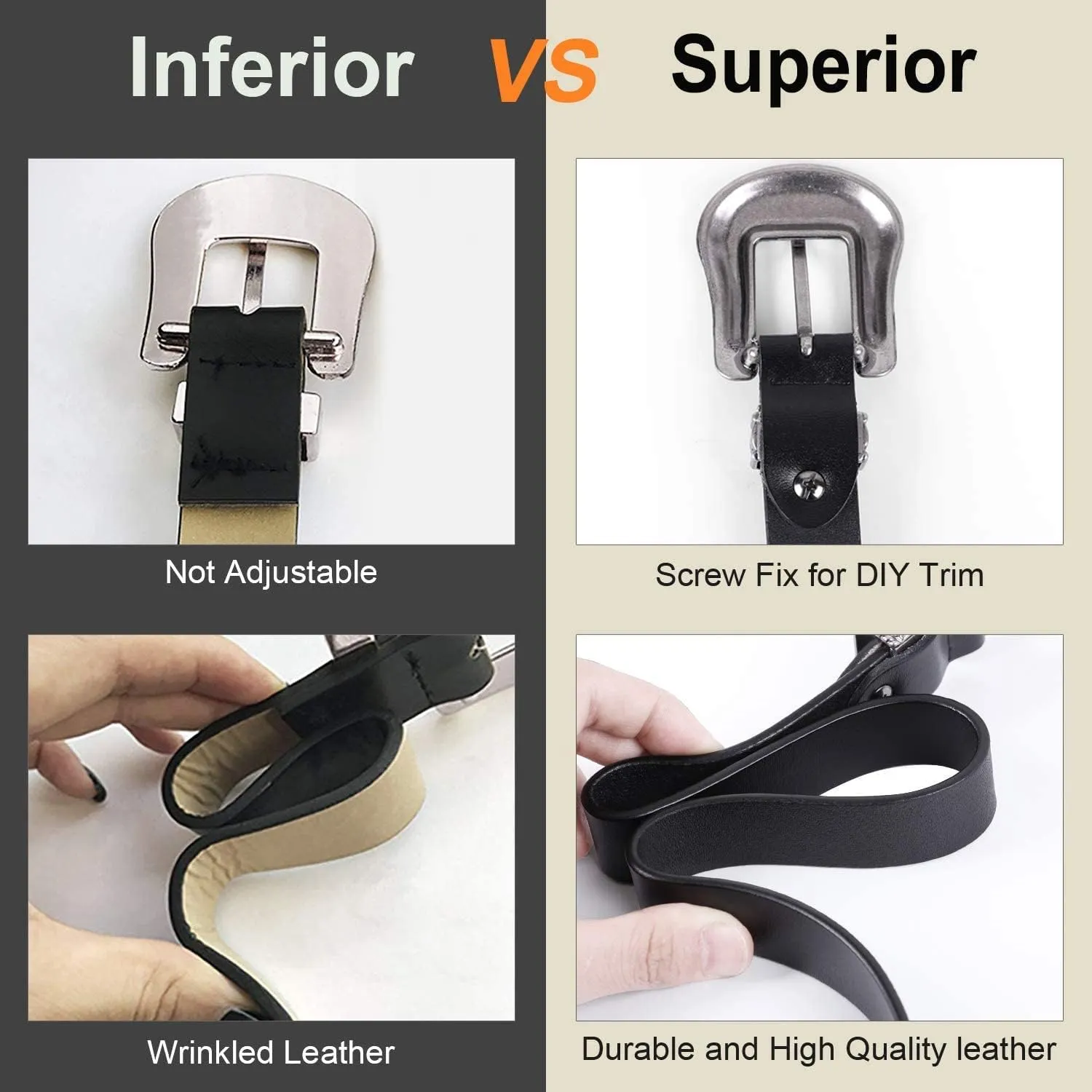 JASGOOD Women Leather Belts Ladies Vintage Western Design Black Waist Belt for Pants Dresses