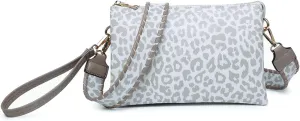 JEN & CO. Izzy Vegan Leather Crossbody Bags Clutch Purses Wristlet Wallet Shoulder Handbag with Guitar Strap for Women