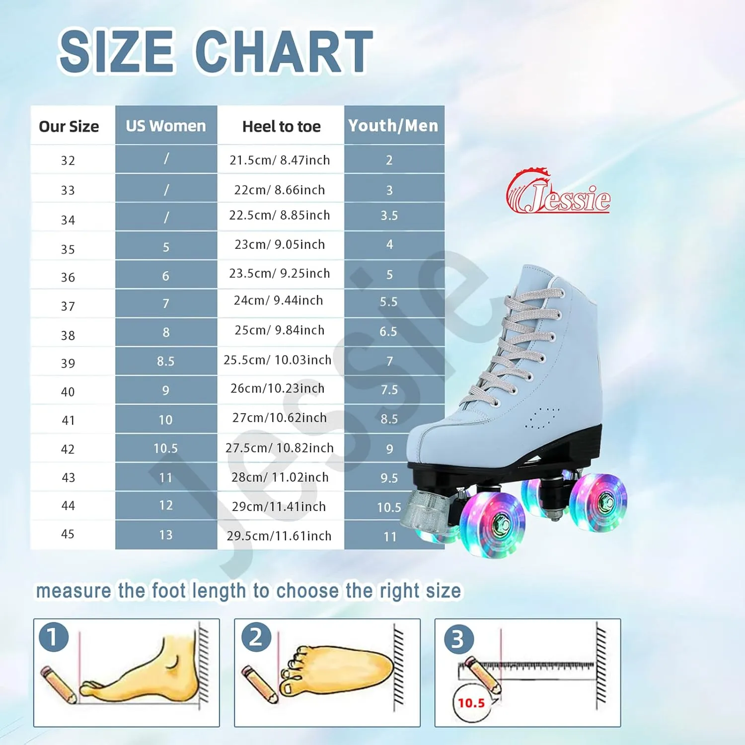 jessie Roller Skates for Women, Frosted Roller Skates Adjustable Holographic Women Roller Skates Speed Skates for Women Roller Skates Adults for Girls Indoor Outdoor