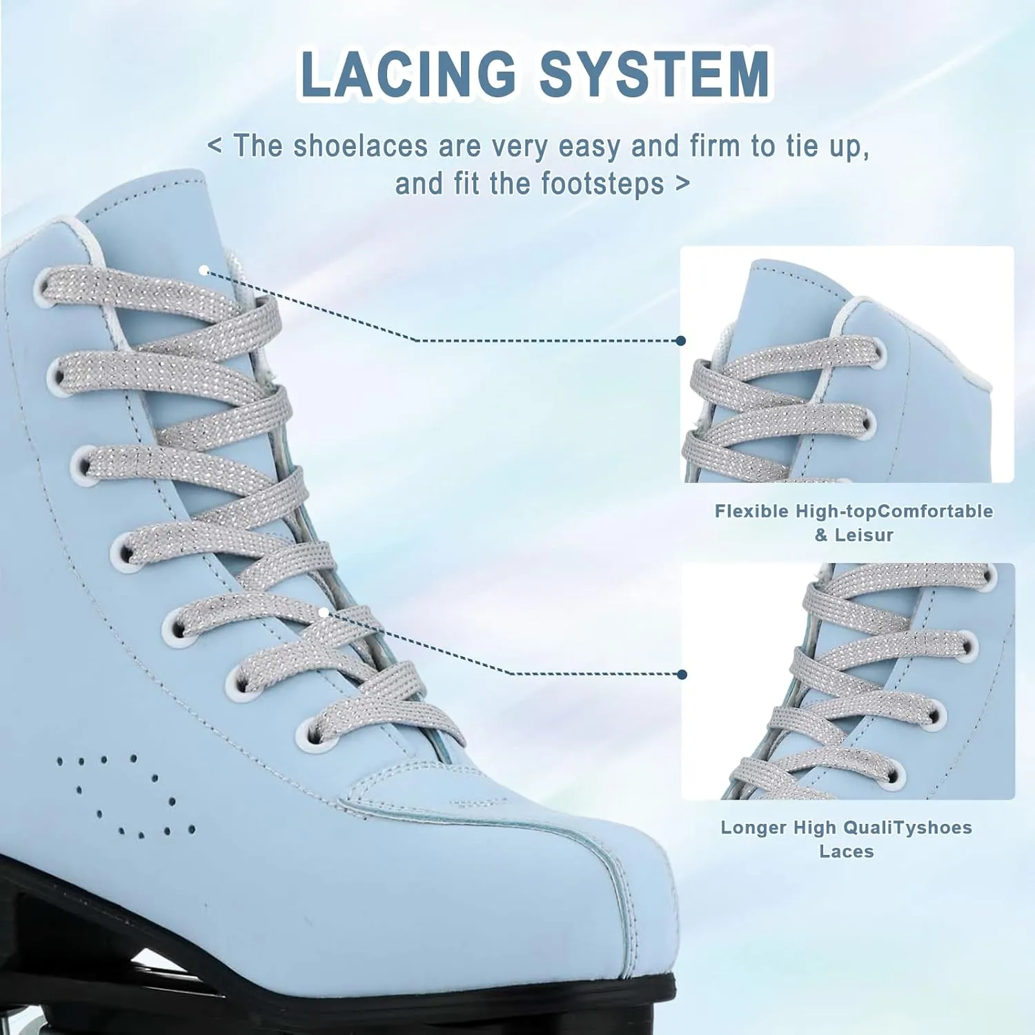 jessie Roller Skates for Women, Frosted Roller Skates Adjustable Holographic Women Roller Skates Speed Skates for Women Roller Skates Adults for Girls Indoor Outdoor