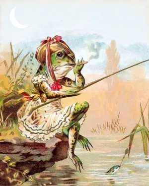 Jigsaw Puzzles Frog Fishing 500 Piece Jigsaw Puzzle challenging and Stimulating Puzzle Game Wall Art Unique Gift