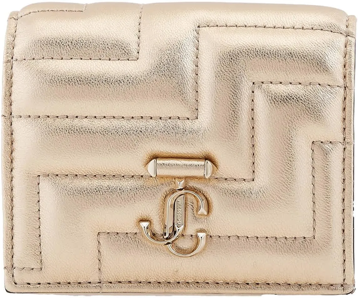 JIMMY CHOO Hanne JC Emblem Leather Wallet